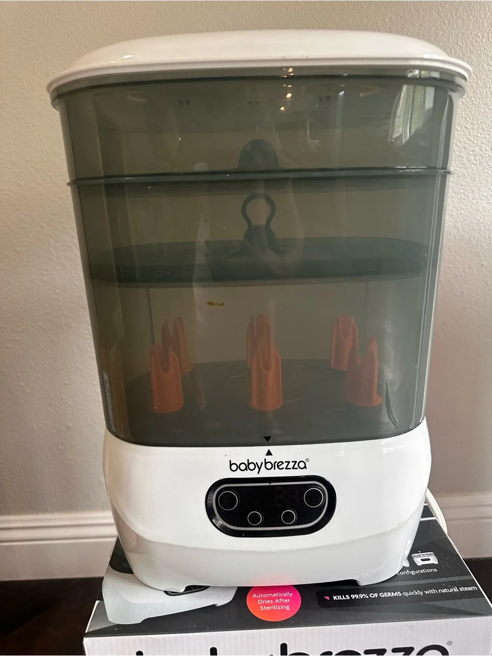 Baby Brezza One Step Sterilizer & Dryer - White and Smoke